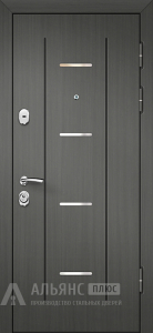 Стальная входная дверь в квартиру цвета графит софт №7 внешняя - фото