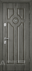 Квартирная дверь с зеркалом максимум грей №33 внешняя - фото