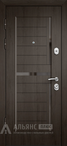 Подъездная дверь с наружной отделкой из массива №43 внутренняя - фото