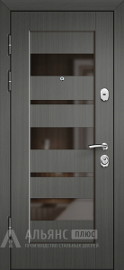 Филёнчатая дверь в стиле хай-тек и профильной конструкцией №13 внутренняя - фото