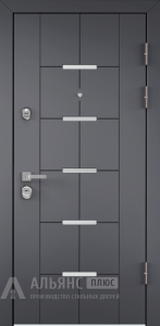 Классическая дверь входная с сувальдным механизмом и зеркалом №7 внешняя - фото