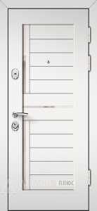 Офисная входная дверь белая с покрытием эмаль №33 внешняя - фото
