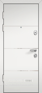 Шумоизоляционная входная трехконтурная дверь белый софт №26 внутренняя - фото