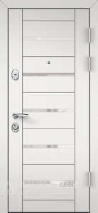 Дверь светлая с экошпоном и усиленной звукоизоляцией №2 внешняя - фото