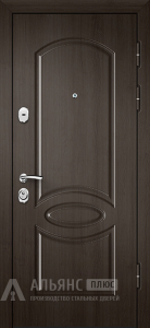 Квартирная дверь с зеркалом входная классик №14 внешняя - фото