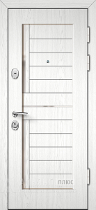 Классическая утепленная дверь для коттеджа №100 внешняя - фото