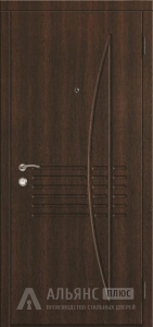 Дверь с отделкой под белый дуб и тройным уплотнением №65 внешняя - фото